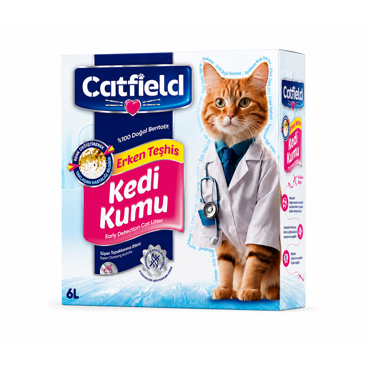 Catfield Early Detection Bentonite Cat Litter | Sigma Chemical Investments | Global Chemical Manufacturer | Household Cleaning, Industrial Hygiene, Personal Care & Pet Care Solutions | OEM & Private Label Manufacturing