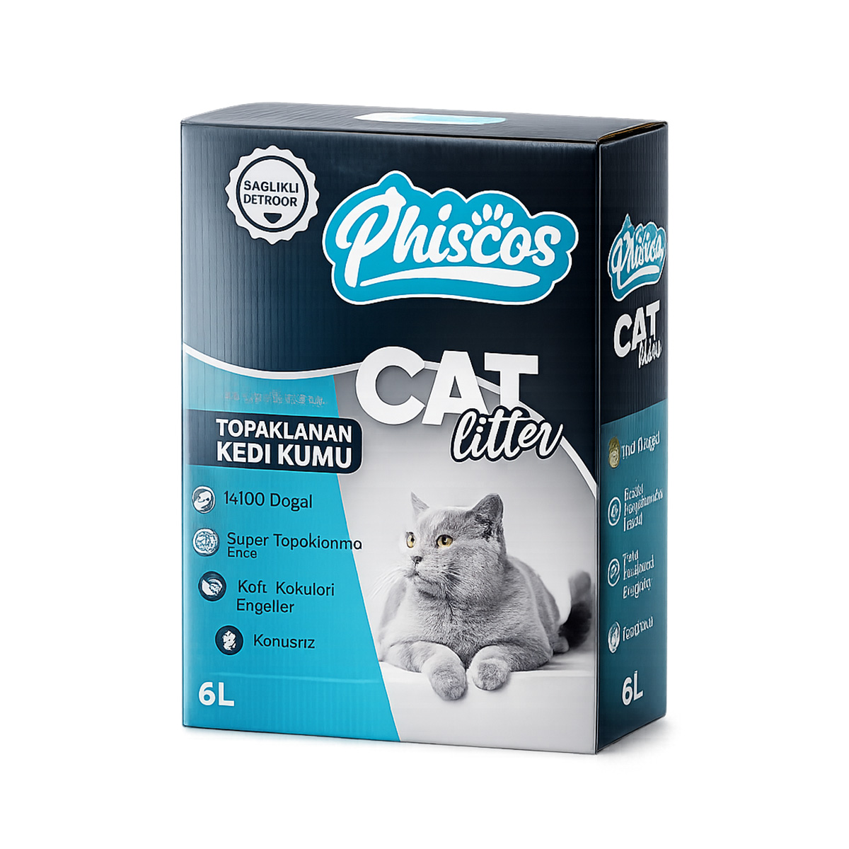 Phiscos Premium Clumping Cat Litter | Sigma Chemical Investments | Global Chemical Manufacturer | Household Cleaning, Industrial Hygiene, Personal Care & Pet Care Solutions | OEM & Private Label Manufacturing